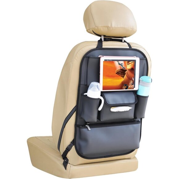 Car Seat Organizers Waterproof Backseat Protector with Storage Pocket Large Leat